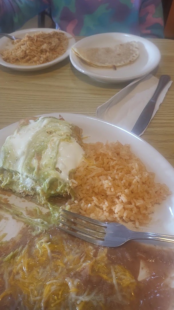 Mexican plates served in a no-nonsense dining space.